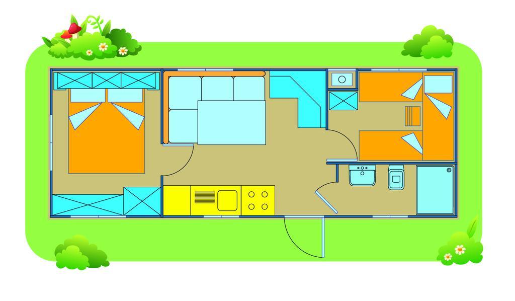 Happy Camp Mobile Homes In Camping Village Rosapineta Rosolina Mare Bagian luar foto
